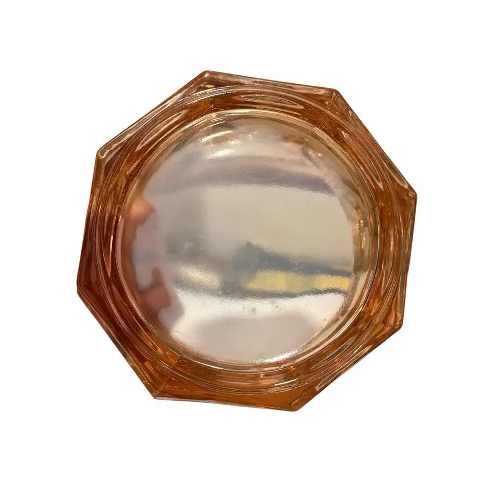 Cambridge Pink Depression Glass Octagonal Bowl Candy Dish Vintage